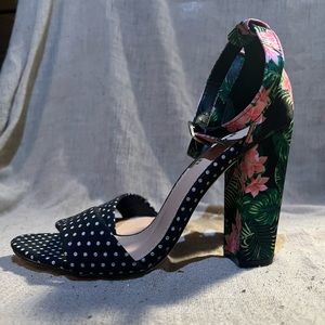 JustFab Floral Heels